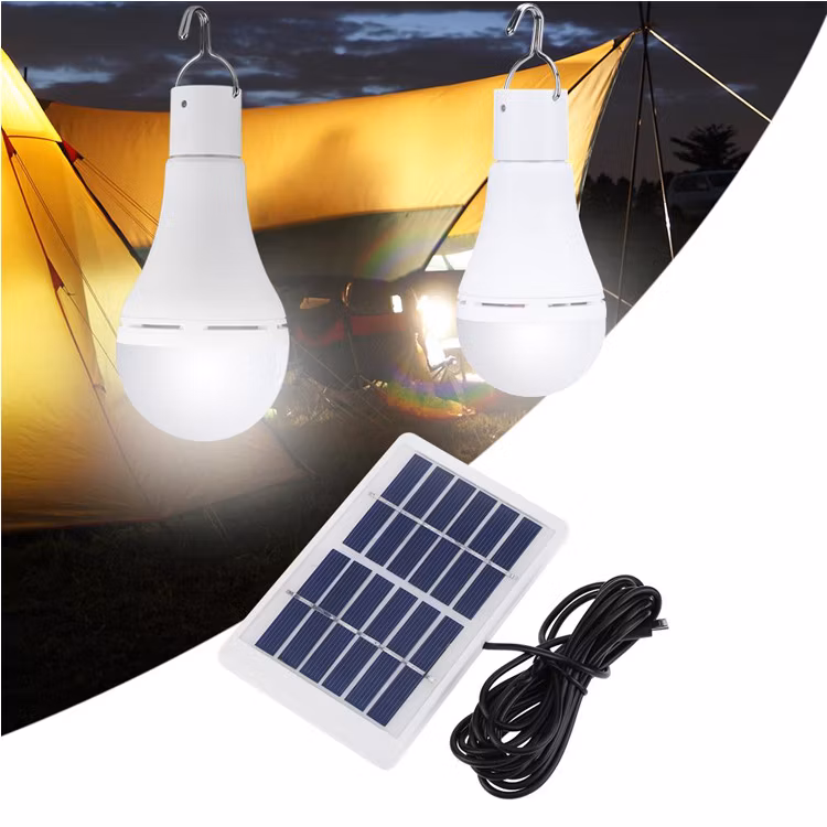 Portable LED Solar Bulb Light Emergency Light Outdoor Camping Light