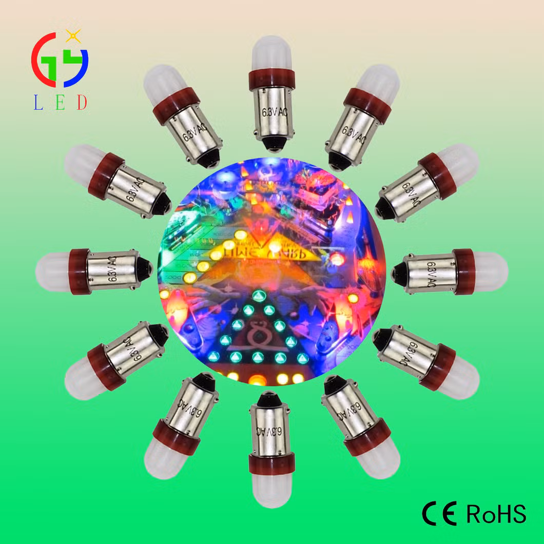 Reality Non-Ghosting Pinball LED Replacement Bulbs, Pinball LED T10 and Ba9s Flat Top Lights, LED #555 #44/47 Pinball Arcade Lamps