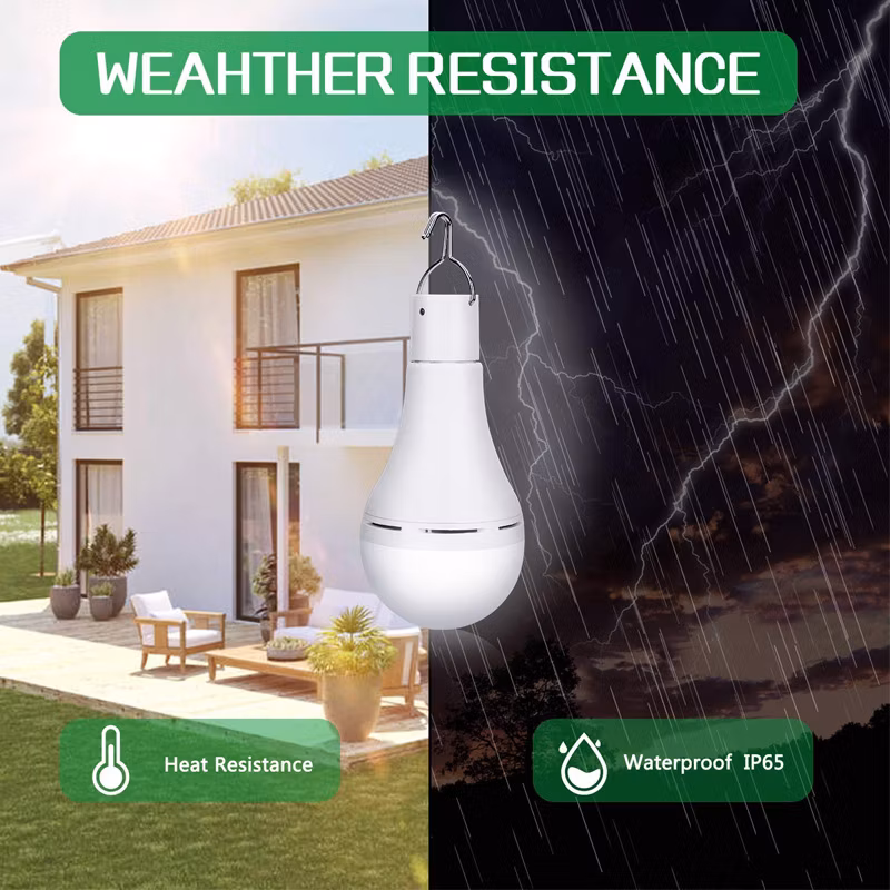 Portable LED Solar Bulb Light Emergency Light Outdoor Camping Light