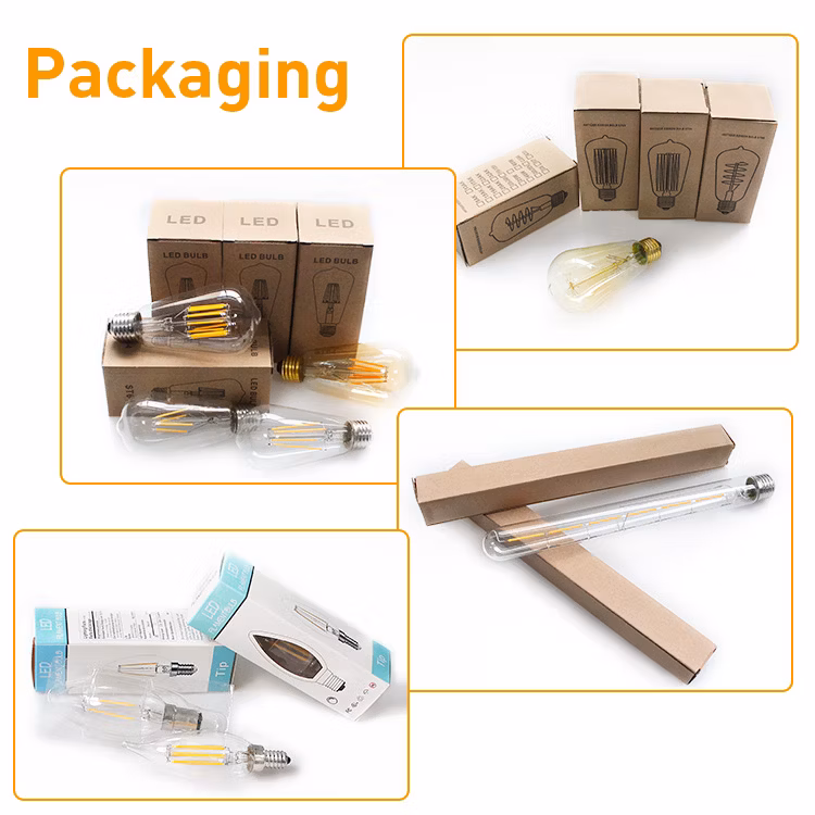 Orion Brand Chandelier Light Bulbs LED E14 220V Lighting C35 4W LED Filament Bulbs Dimmable Warm White 2200K Candle Lamp Vintage Decorative Light for Home
