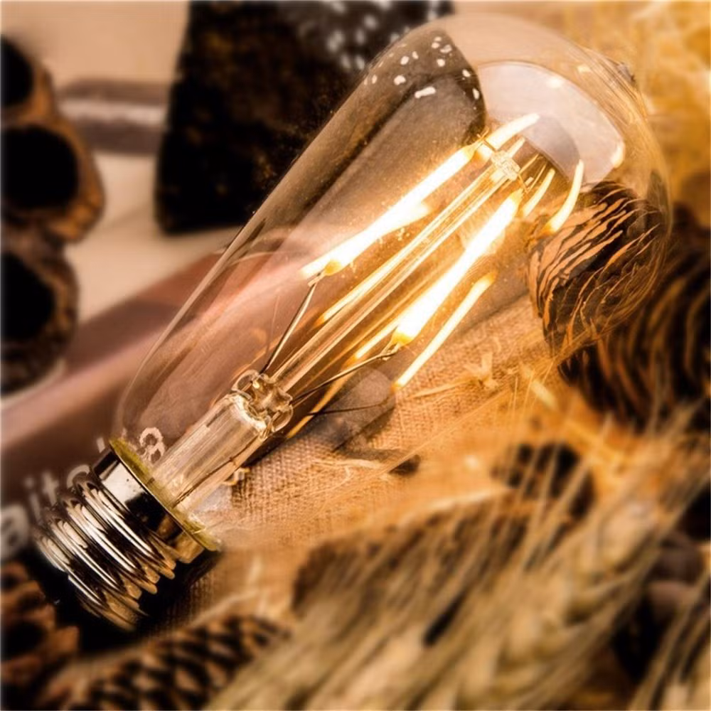 China Factory High Brightness 15W E27 Clear Glass Edison LED Filament Bulb Vintage St64 LED Light Bulb