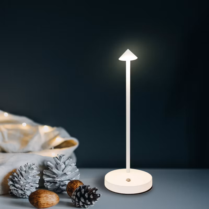 New Design Innovation 3D Printed Double Cover Wooden Base LED Table Lamps