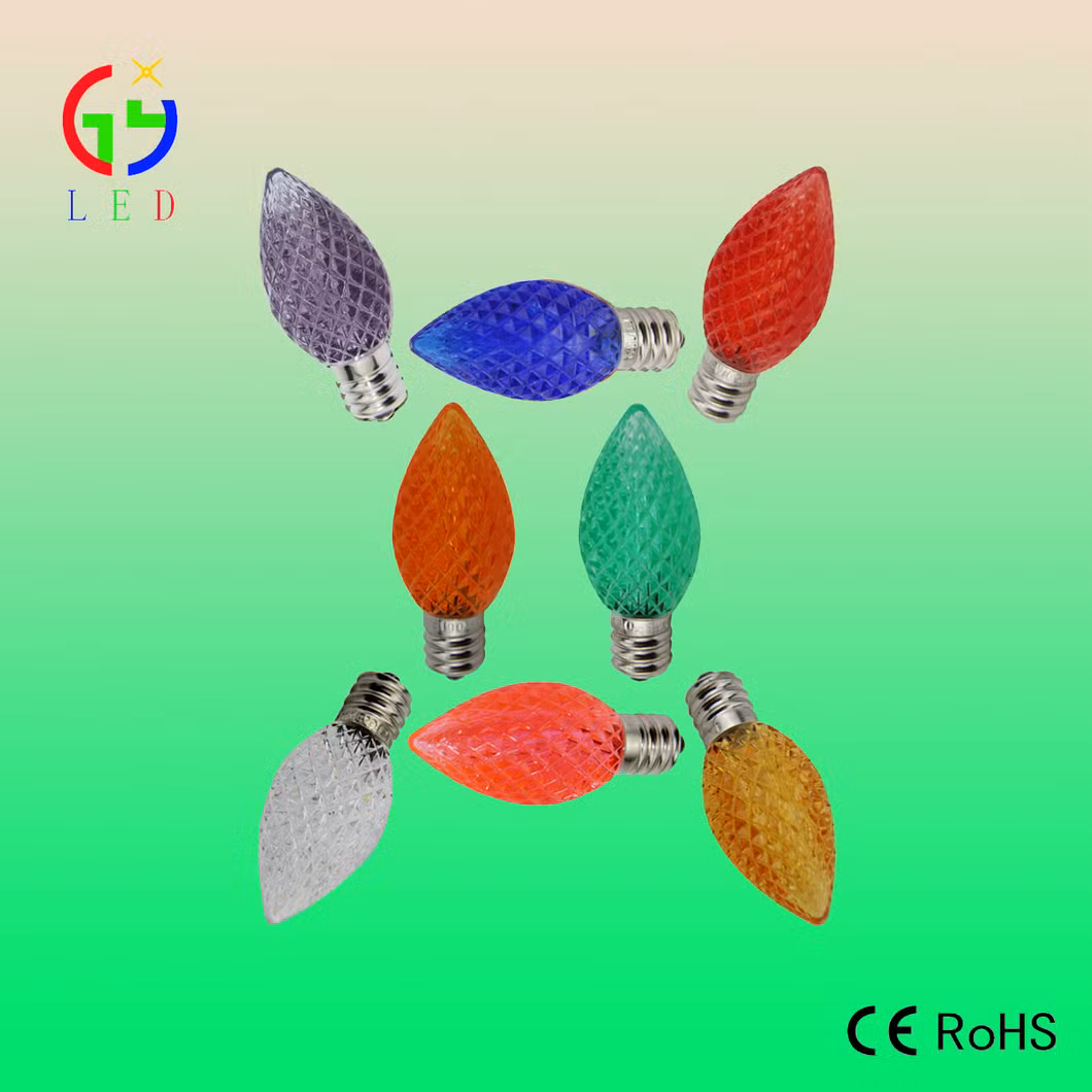 Factory Bulk Supply of LED C7 C9 Christmas Strawberry Faceted Bulbs