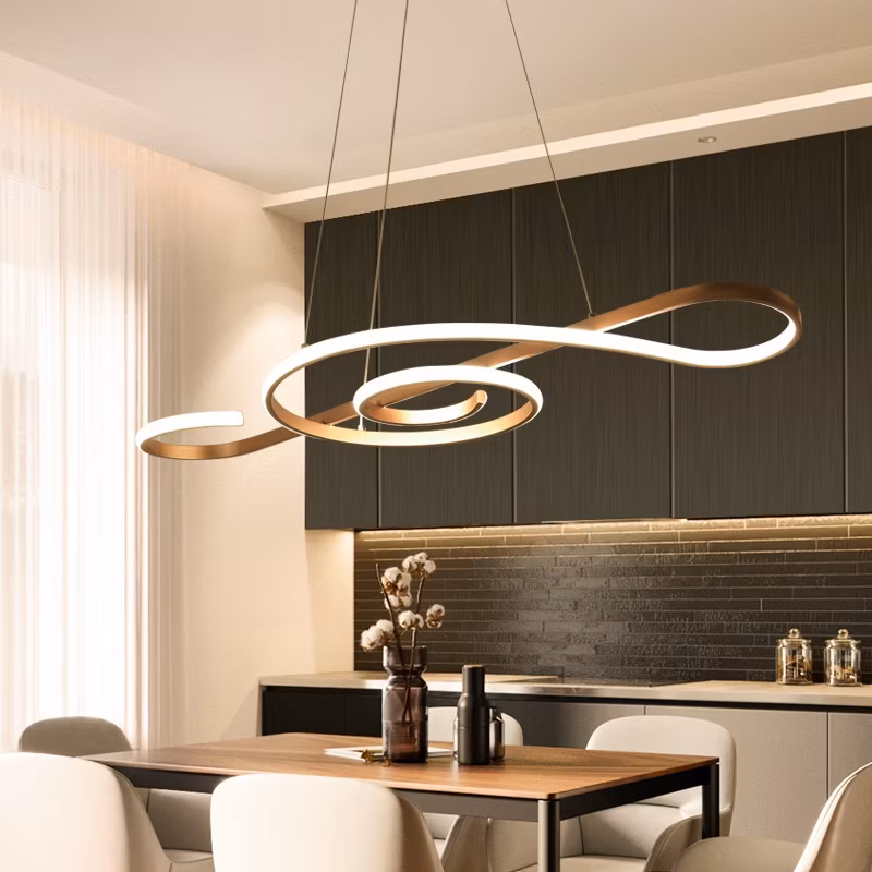 New Arrivals Smart Remote Control CCT Dimming Ceiling Lamp White Black Gold Chandelier Pendant Light with LED Bulb