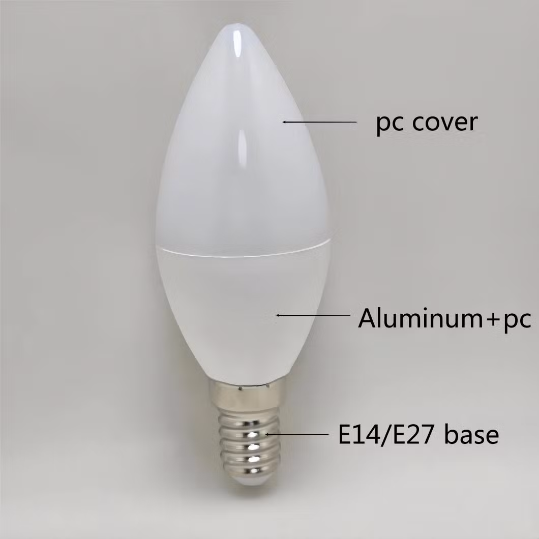 China Wholesale 110V/220V 3W/5W/7W LED Candle Light Indoor Decorative C37 LED Light Bulb