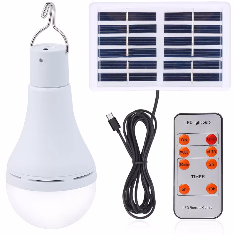 Portable LED Solar Bulb Light Emergency Light Outdoor Camping Light