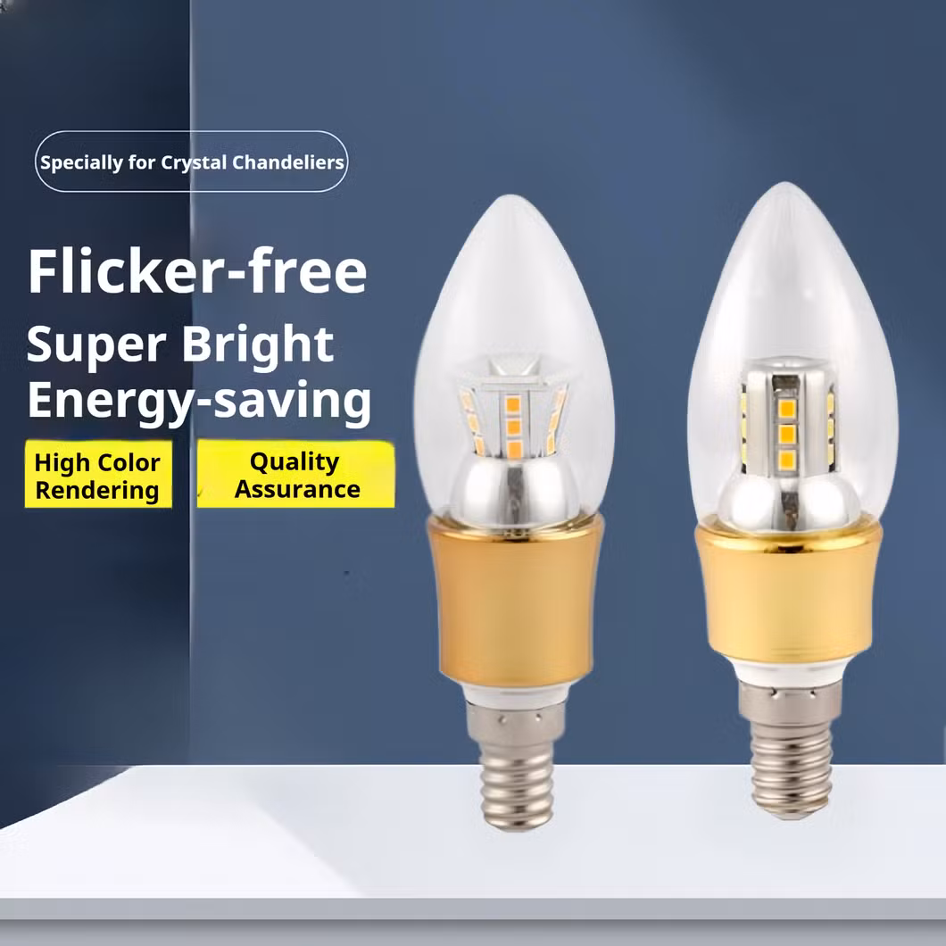 5W 6W LED Candle Light AC85-265 E12/E17/E14chandelier Globe Bulb Flame Tip Bulb