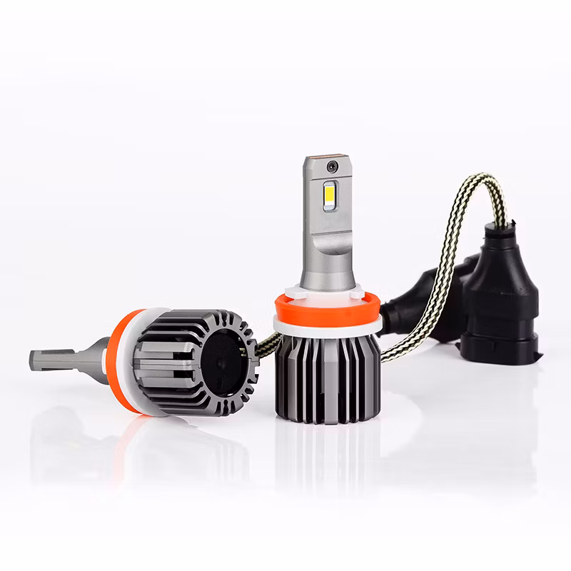 Mini-Sized LED Globe Kit H11/H9/H8 LED Headlight Bulbs H11 Low Beam Headlight Bulb 6500K H11 LED Bulb
