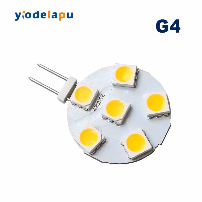G4 5050 Warm White Round PC Panel Side Pin 12V 24V LED Bulb