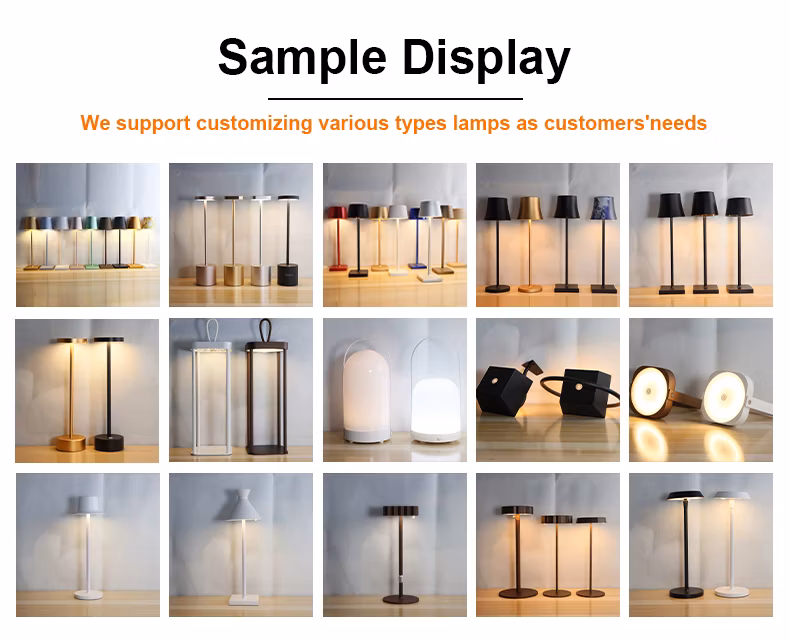New Design Innovation 3D Printed Double Cover Wooden Base LED Table Lamps