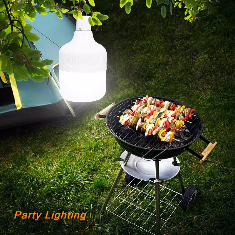 2023 New Outdoor Portable Camping Lamp Solar Rechargeable Light Emergency LED Bulb