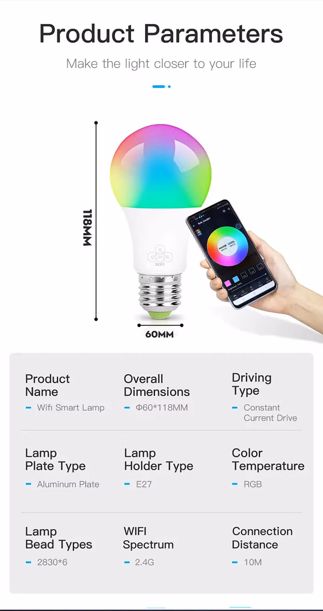 Automation Home Assistant Voice Smart Control High Lumen No Blinking LED Bulb