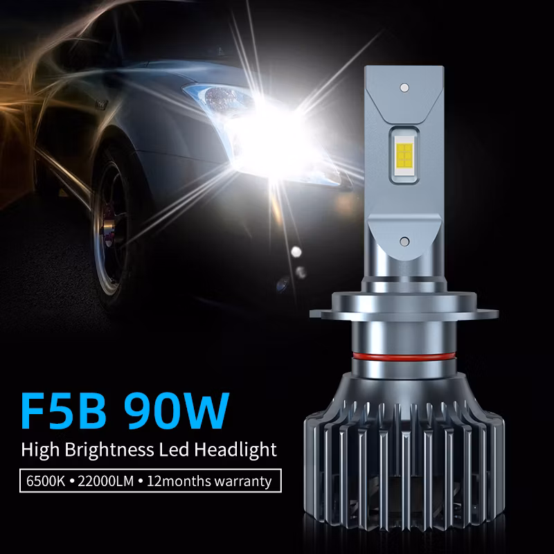 F5b H4 LED Headlight Mini Automobiles LED Bulb for Car Clear Beam Pattern 12V/24V 6500K