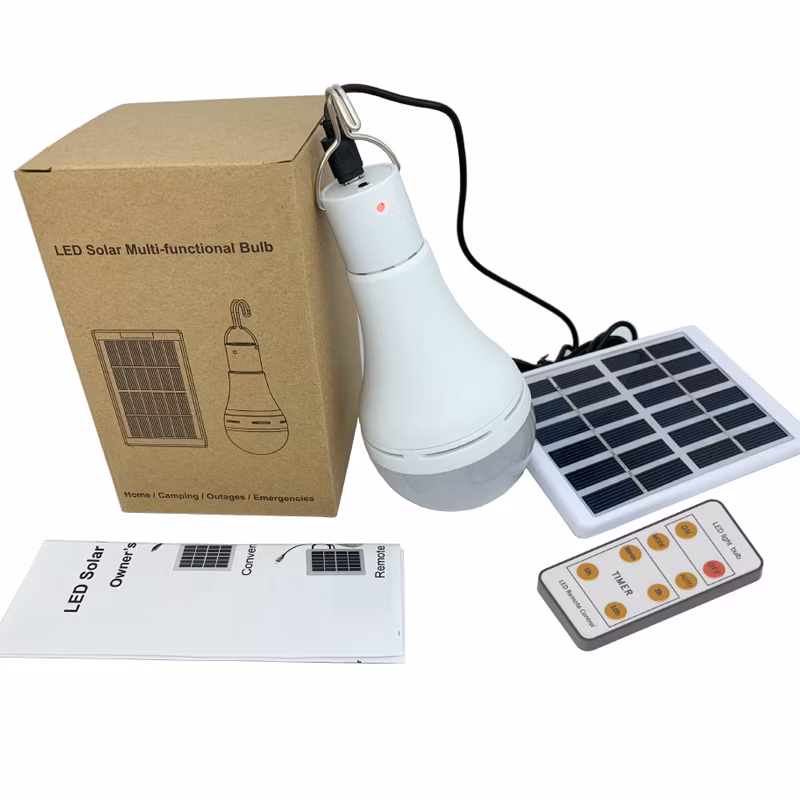 Portable LED Solar Bulb Light Emergency Light Outdoor Camping Light