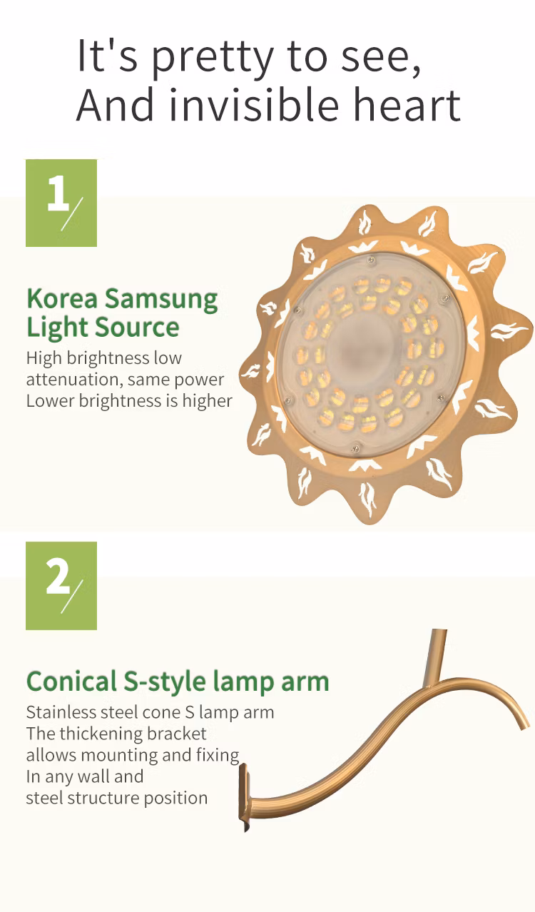 Wall Mounted Solar Powered Garden Fence Lights with 2 LED Bulb