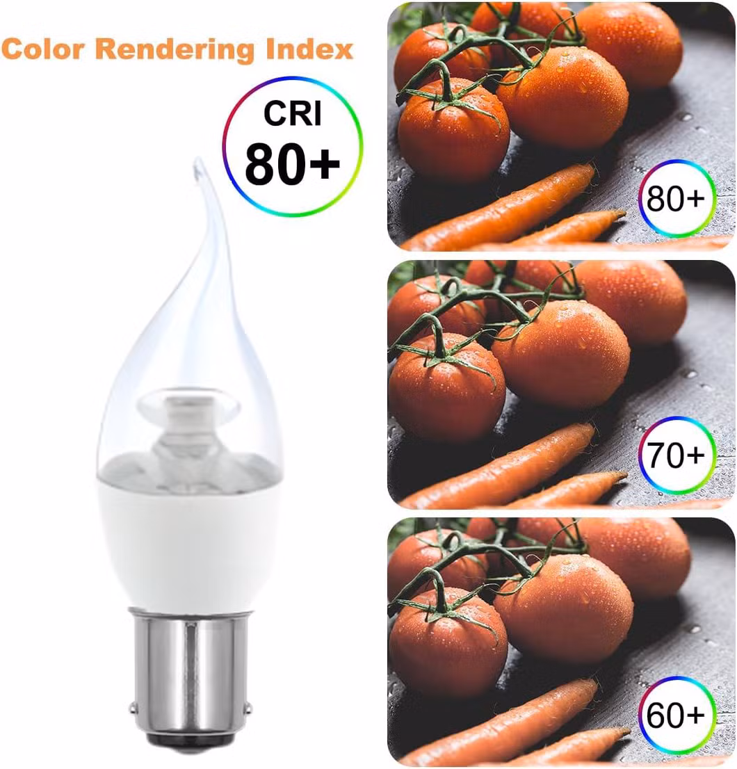Halolite 7W B42 Clear Dimmable Small Edison Screw Filament Flame Tip LED Bulb