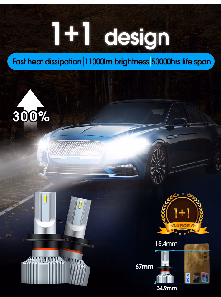 Aurora F2 H3 Clear Cut-off Line Lights Auto Lamps H3 LED Headlight Bulb