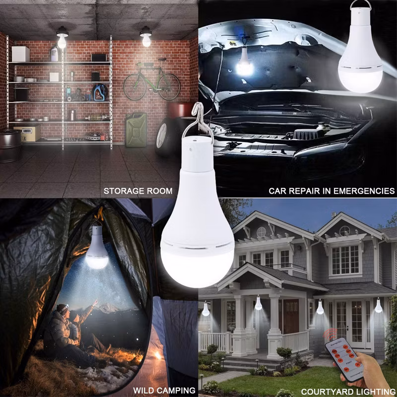 Portable LED Solar Bulb Light Emergency Light Outdoor Camping Light
