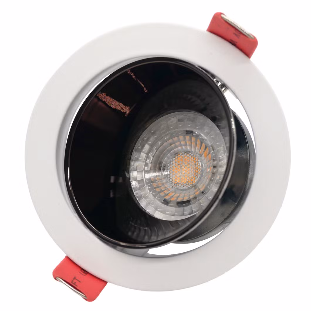 Aluminum MR16 GU10 LED Halogen Light Recessed Trim Downlight Fixture Adjustable Spotlight