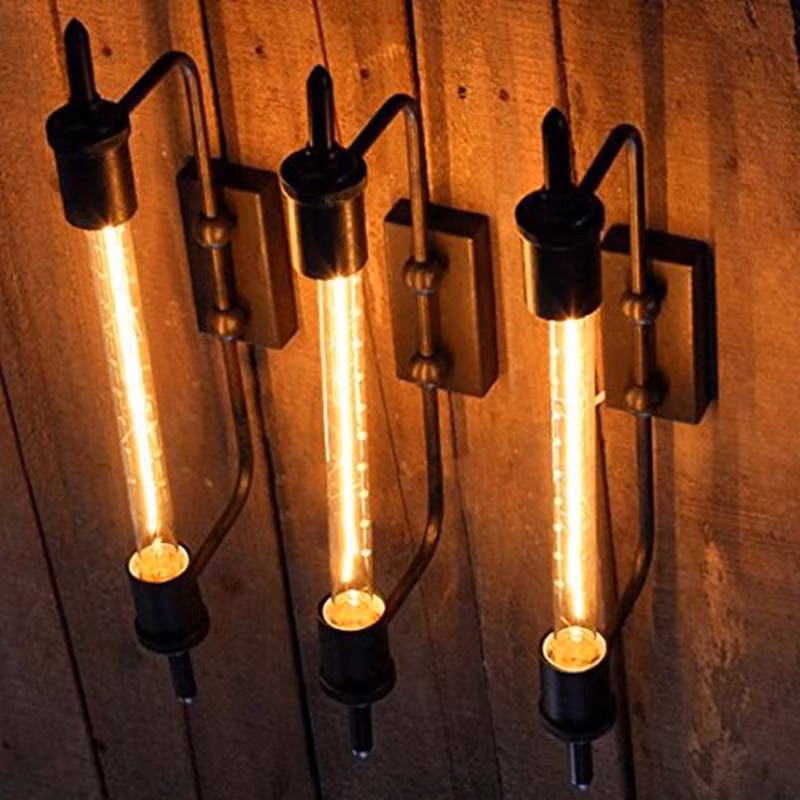 Hcnew Retro LED Filament Bulbs T185 T225 T300 LED Tube Bulb E27 3W 6W 7W 8W 220V Flame Light for Chandelier Lighting