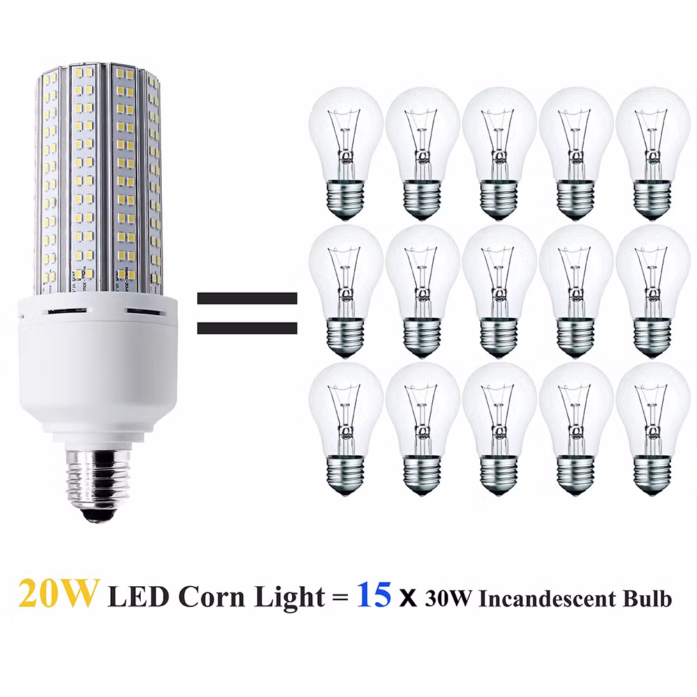 LED Corn Light Quality High Lumen Solar Power LED Street Lighting System Energy Saving Outdoor in One 20 Watt LED Corn Bulbs