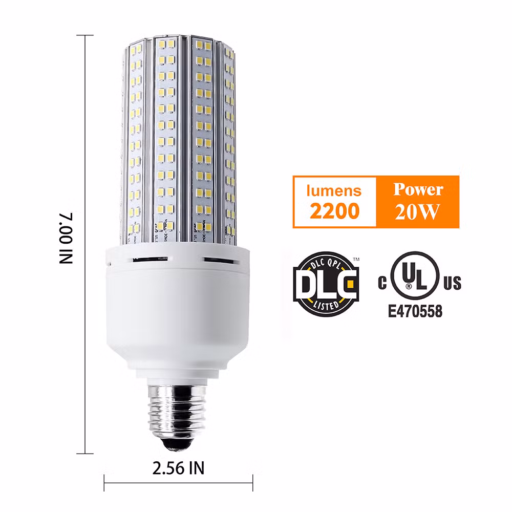 LED Corn Light Quality High Lumen Solar Power LED Street Lighting System Energy Saving Outdoor in One 20 Watt LED Corn Bulbs