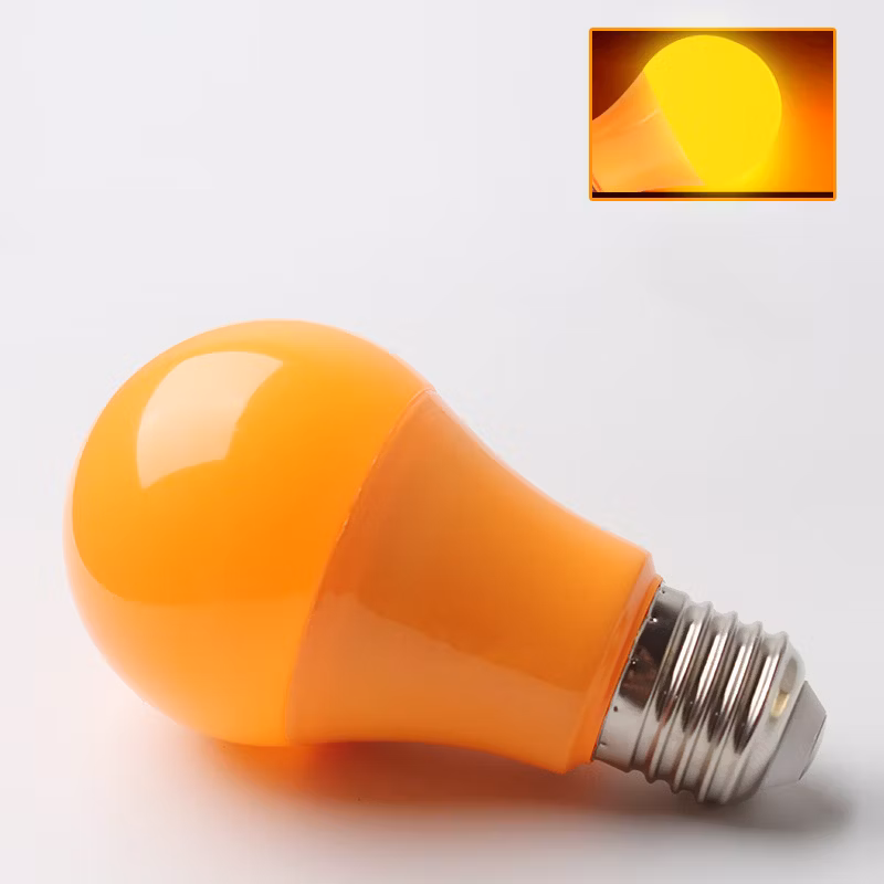 A60 A19 Colorful Lamp Red Yellow Blue Green Decoration Light E27 B22 LED Bulb Lamp for Festival Decoration Lighting