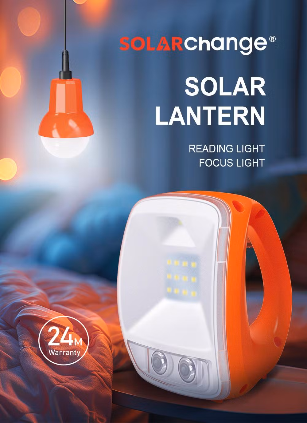 Lighting Global Certified Emergency Solar Lantern Solar Light P7 Waterproof with Super Bright LED Bulb