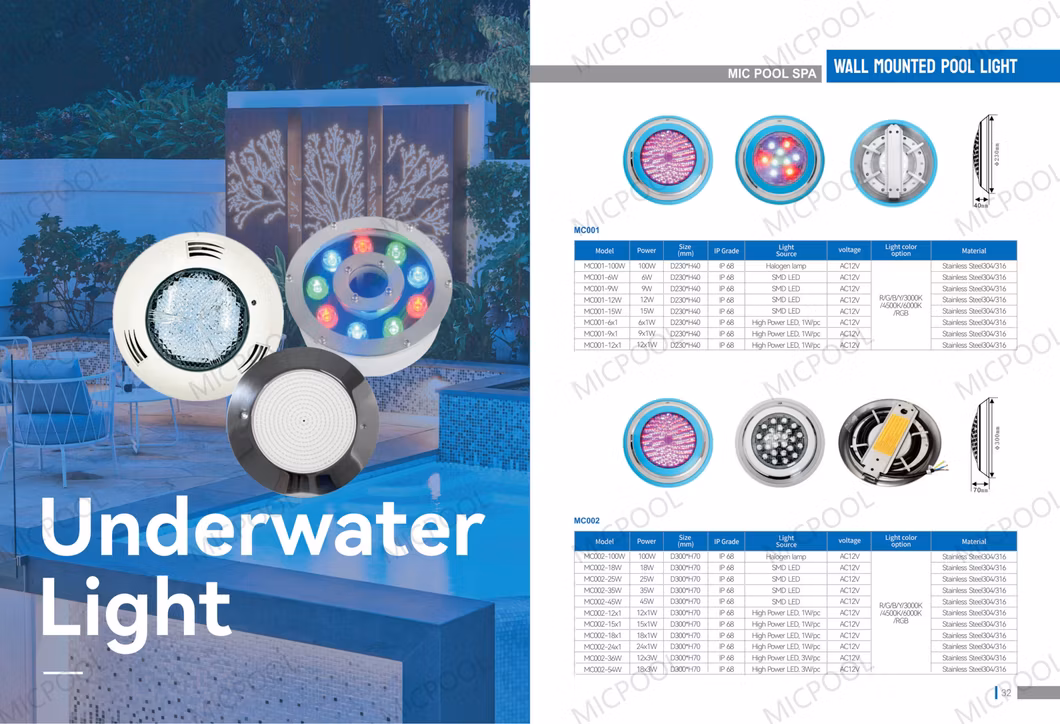 Cheap IP68 12V Plastic Waterproof Underwater Swimming Pool LED Outdoor Spot Light
