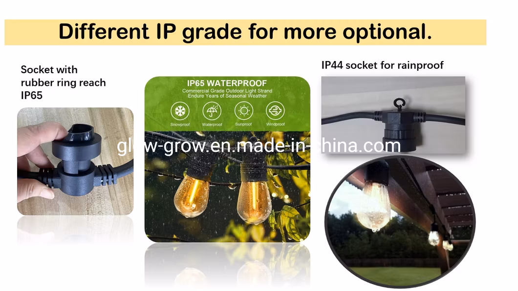 A100 Festoon 5m 10 Bulbs Warm White LED String Light for Christmas Holiday Event Party Wedding Decoration