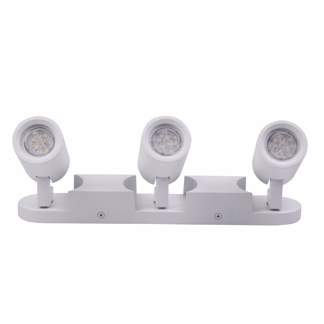 3-Head Foldable Ceiling Spot Light with Rotating Bulbs Holders GU10/ MR16