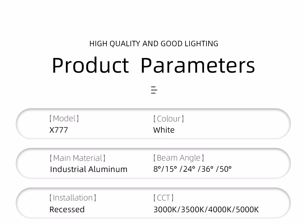 No Main Light Design 7-30W 85-220V Adjustable Recessed COB LED Ceiling Spotlight