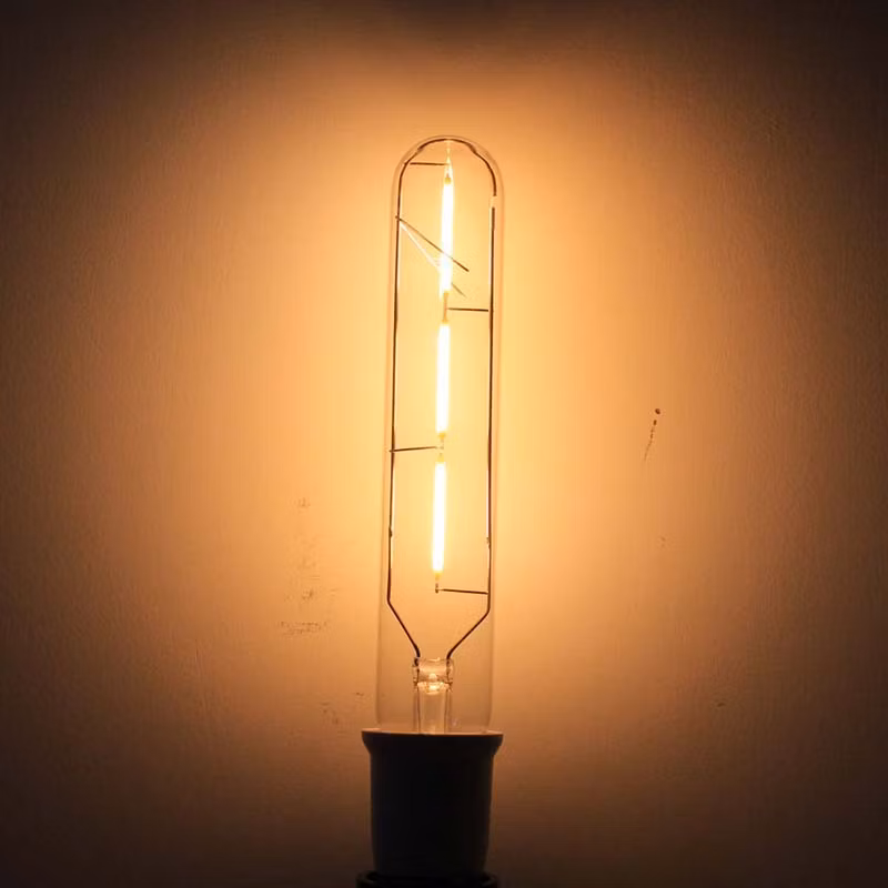Hcnew Retro LED Filament Bulbs T185 T225 T300 LED Tube Bulb E27 3W 6W 7W 8W 220V Flame Light for Chandelier Lighting
