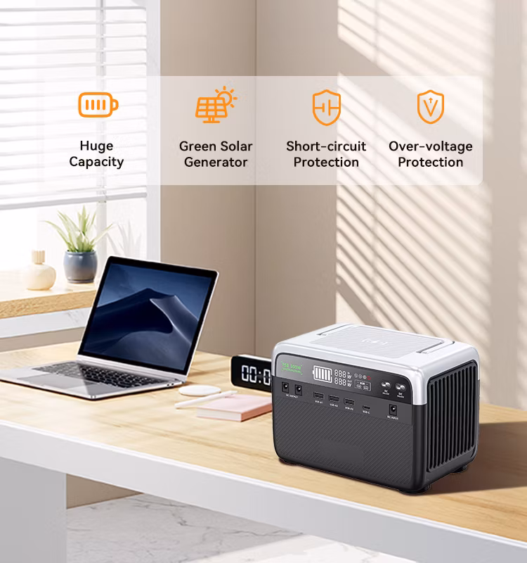 Portable Power Station 300W Solar Generator 220V Emergency Power Supply Charged