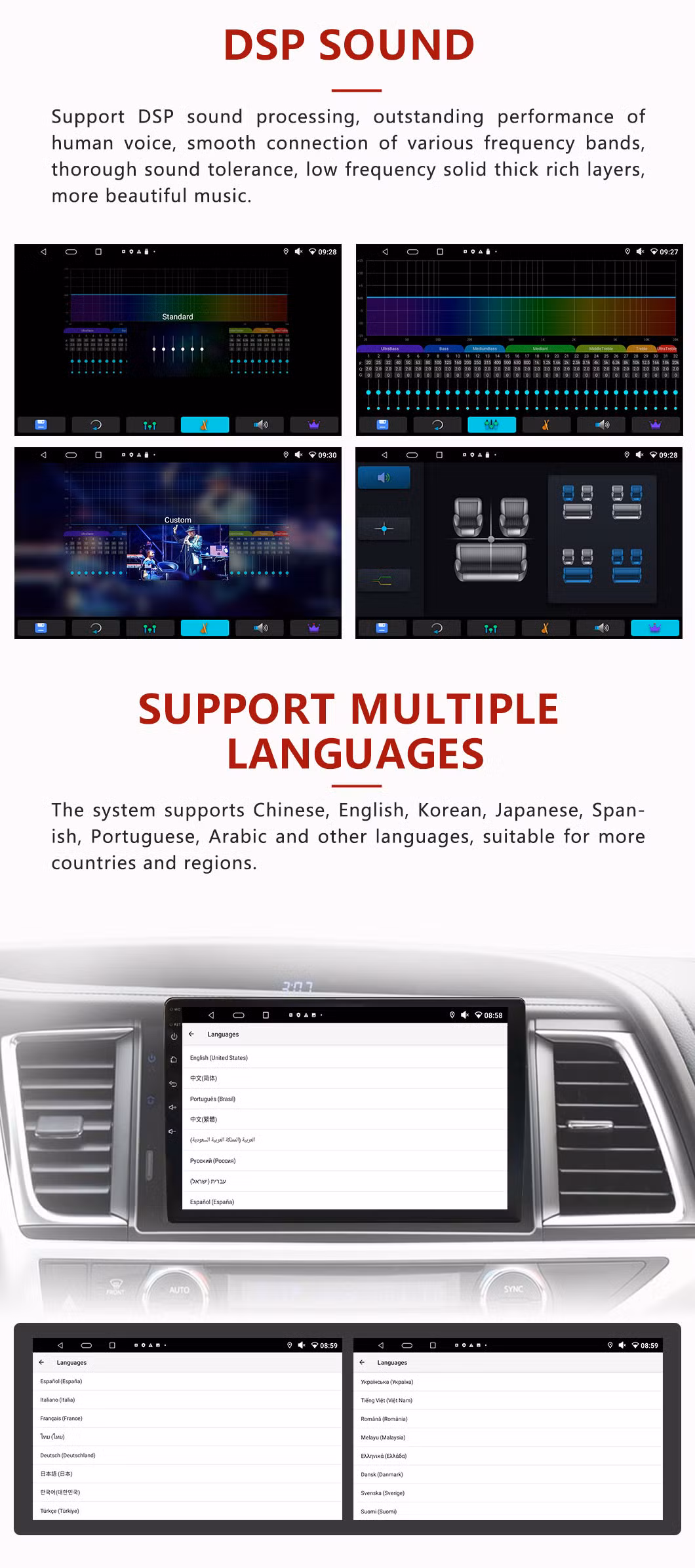 Wemaer Car Safety Universal 9/10.1 Inch 1+32g Android Car Stereo DVD GPS Navigation 360 Panoramic Camera DVR Recorder Video Mini/Car Camera for BMW Nissan SUV