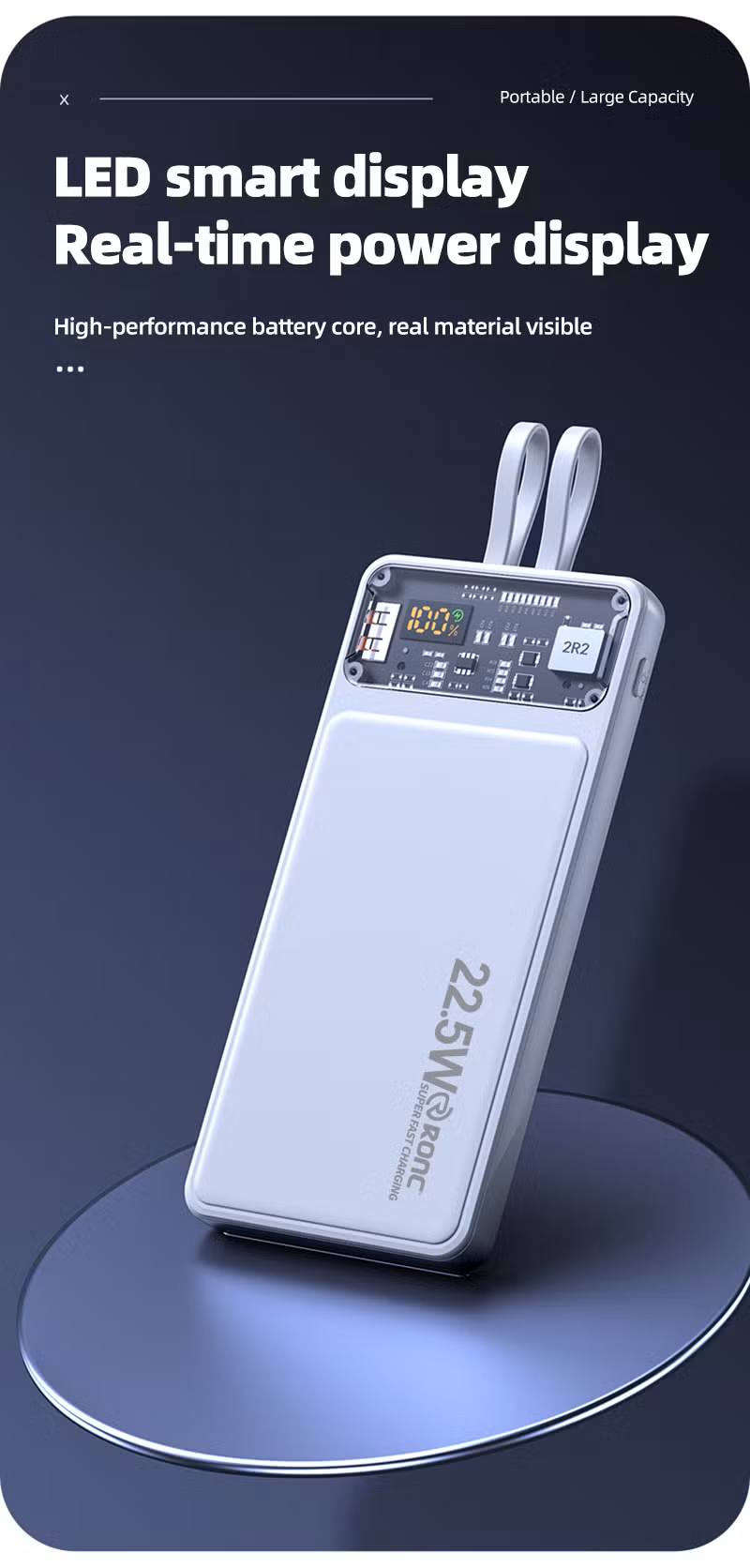 22.5W 10000mAh Powerbank High Capacity Fast Charging Pd QC3.0 Outdoor 20000 mAh Power Bank Station