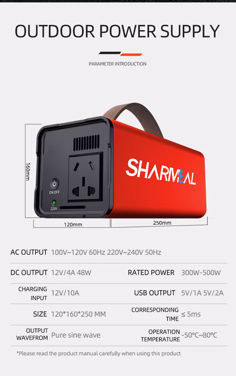 200W 300W 500W Emergency Portable Power Station 110V 220V QC3.0 Charger