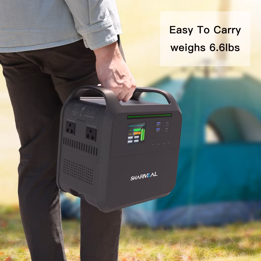 Manufacturer Custom Logo Charging Battery 1500-Watt Solar Generator Banks Supply 1500W Portable Power Station