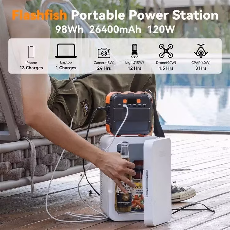 2022 Amazon Hot Sale Outdoor Camping Power Station 100W 120W Portable Power Station for Emergency