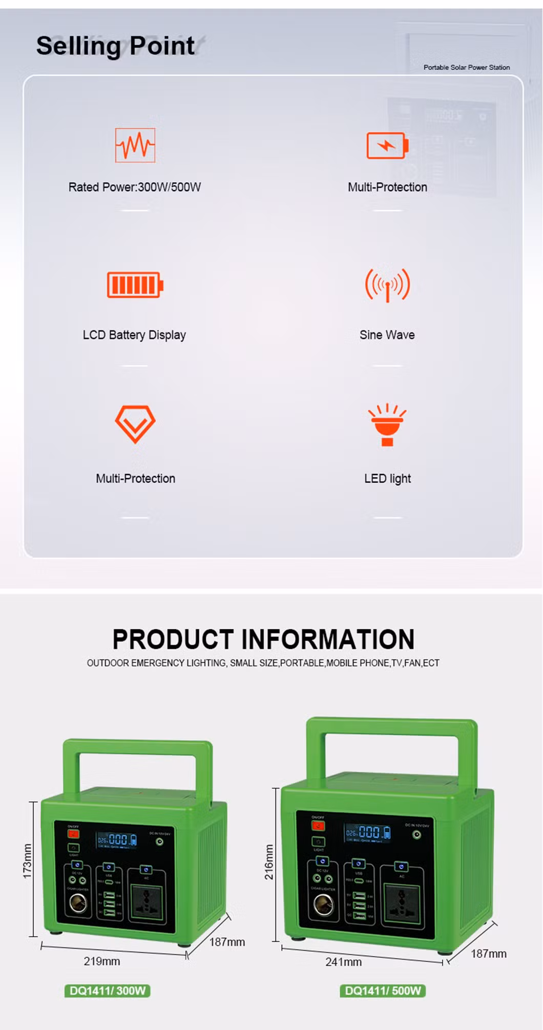 off Grid Solar Power System Portable Solar Power Bank Generator Station