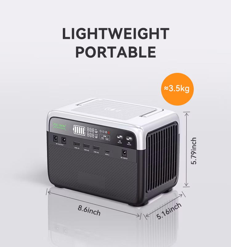 Portable Power Station 300W Solar Generator 220V Emergency Power Supply Charged