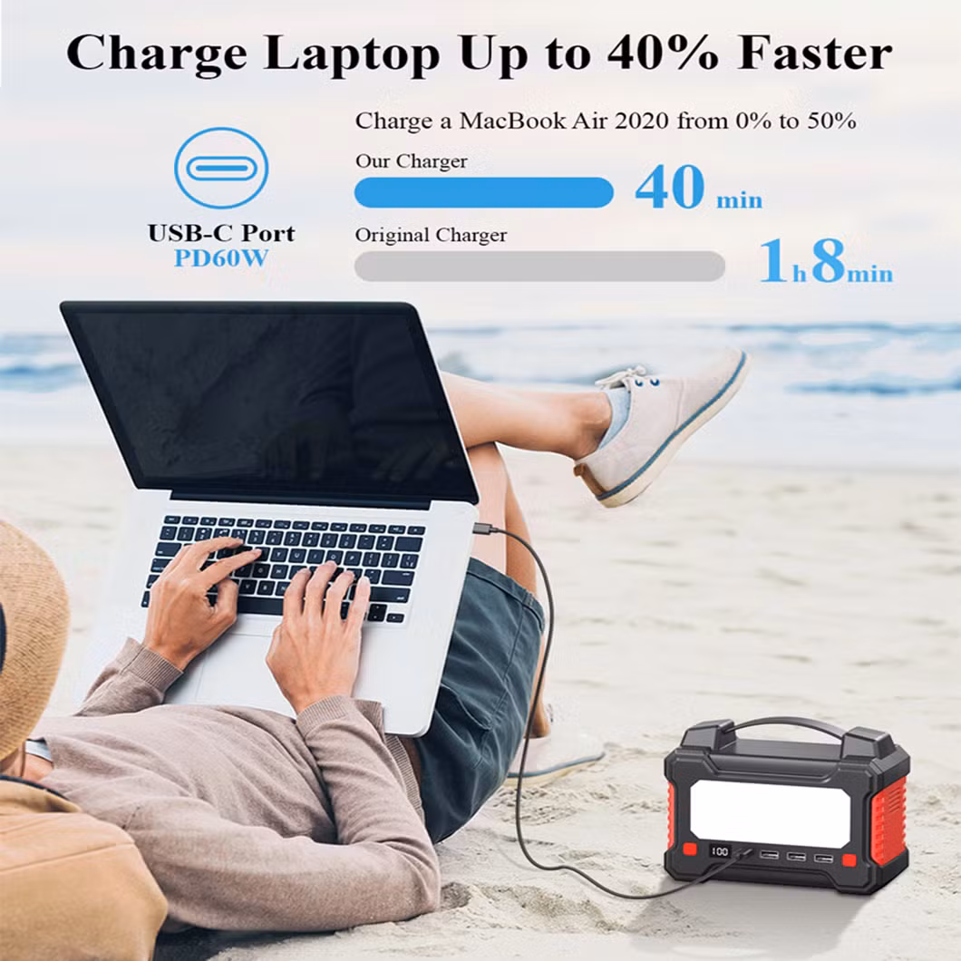 Outdoor Fishing Lithium Ion Battery Solar Generator Portable Mini Power Banks Power Station Explorer with LED Light