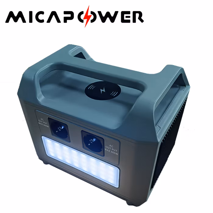 Mica Mika-600W Outdoor Portable Power Station Generator Lithium Battery Bank Rechargeable Power Bank LiFePO4 for Camping