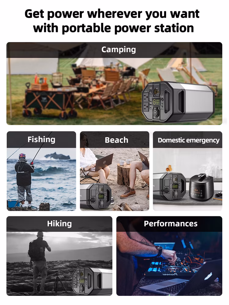 Cheap Station High Capacity 600W Solar with LED Light Power Bank Portable