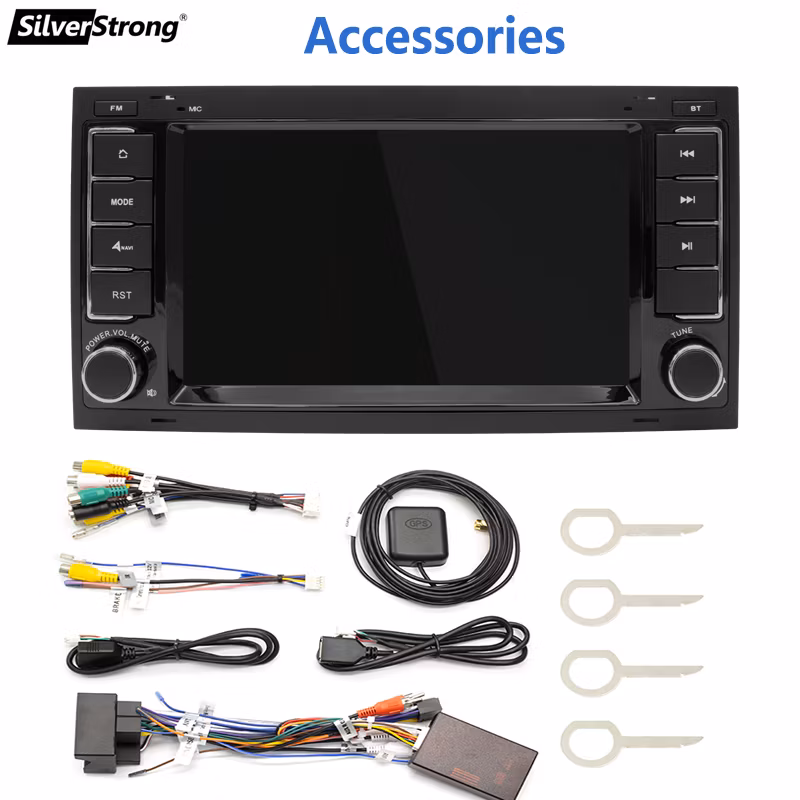 Silverstrong IPS DSP 8g 128g 2 DIN Android 10 GPS Car No DVD Player for VW/Volkswagen/Touareg/Transporter T5 Multimedia Naviagtion Audio Radio