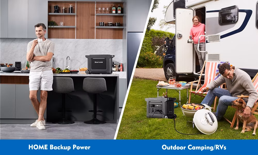 Balcony Power System Portable Power Station 2560wh 3300W LiFePO4, 1200W Solar Input 800W Output
