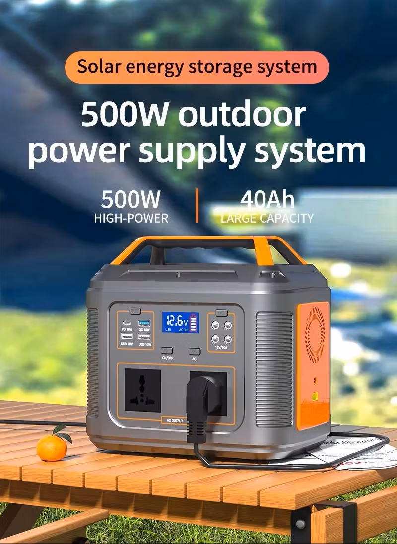 Emergency Home Power System LiFePO4 lithium Battery 300 Watt 500W 1000W 2000W 5000W Indoor Outdoor Solar Generator Portable Power Station with Solar Panel