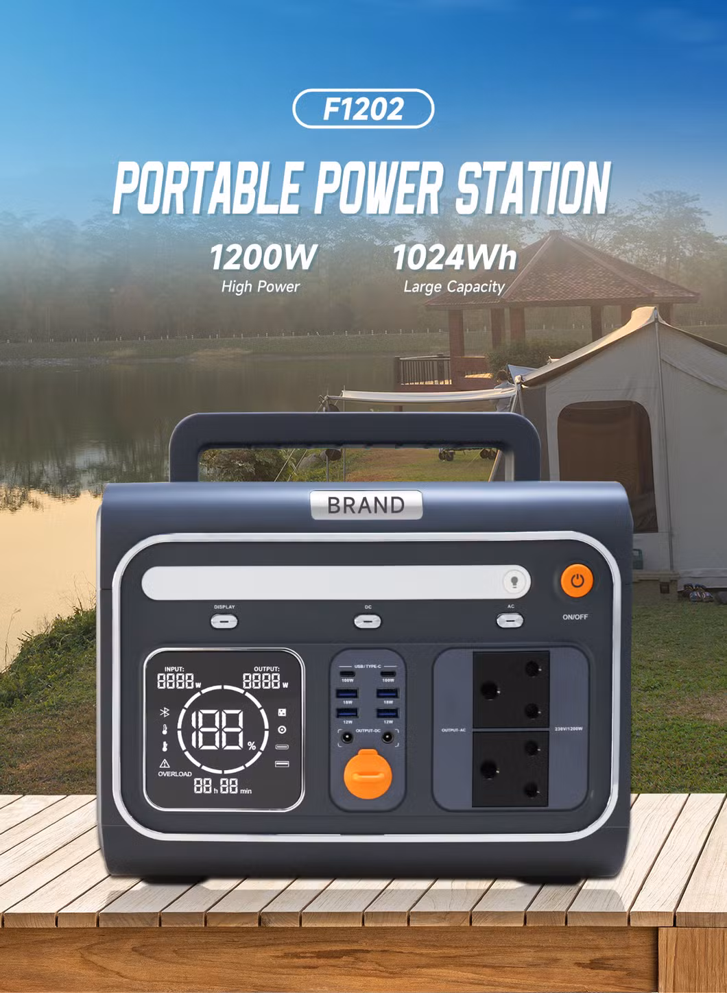 Hot Sale 1024 Wh Portable 3000W 500wh 1000W Solar Power Station Eve F1202
