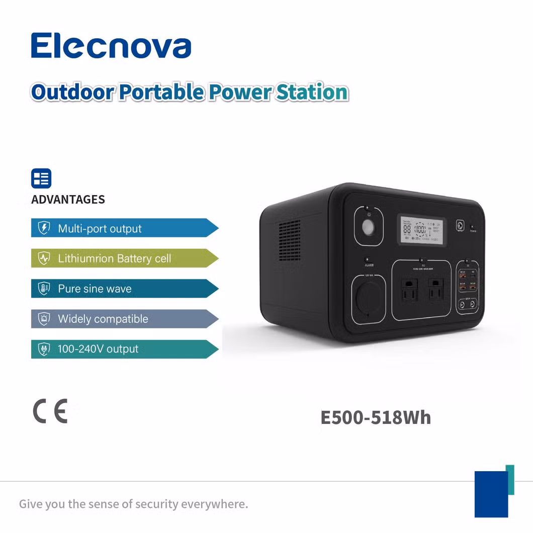 Best Selling Elecnova Portable Power Station 500W 1000W 2000W Outdoor Solar Generator
