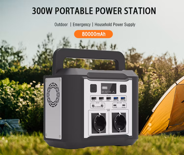 Hot Sale Camping Emergency 300W Watt Portable Power Station